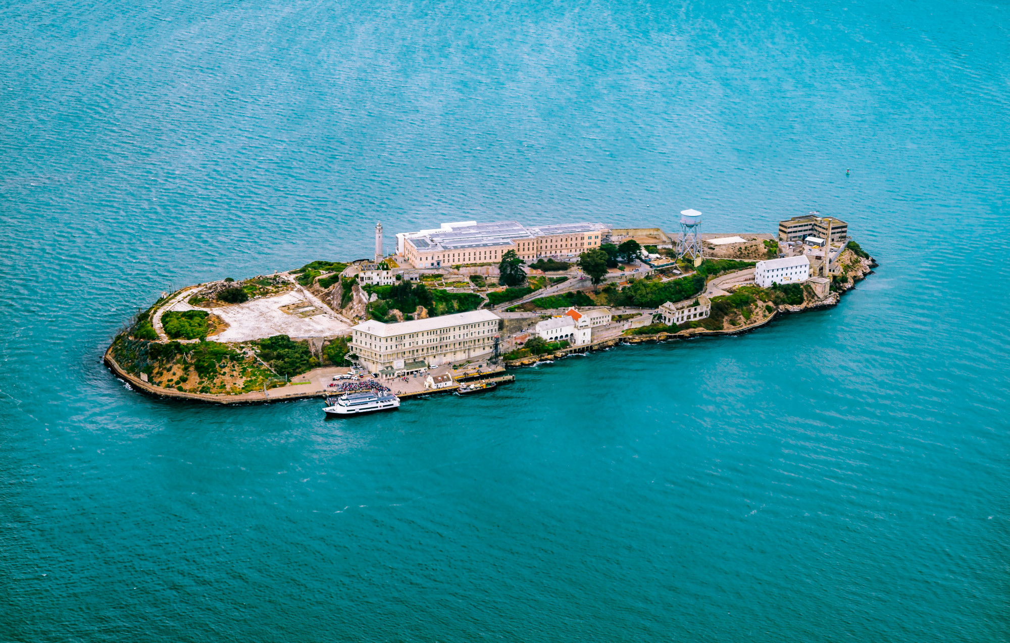 Alcatraz vanuit de lucht