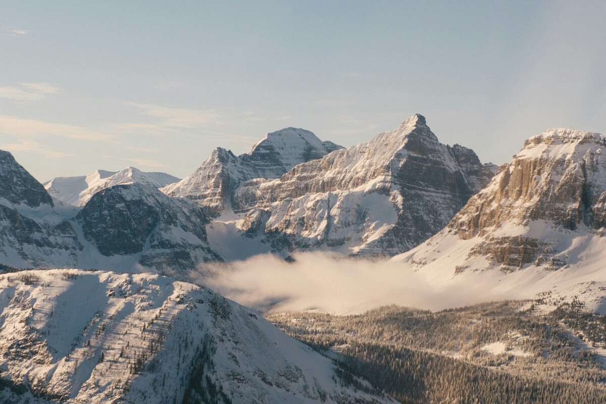 Rocky Mountains Canada in de sneeuw