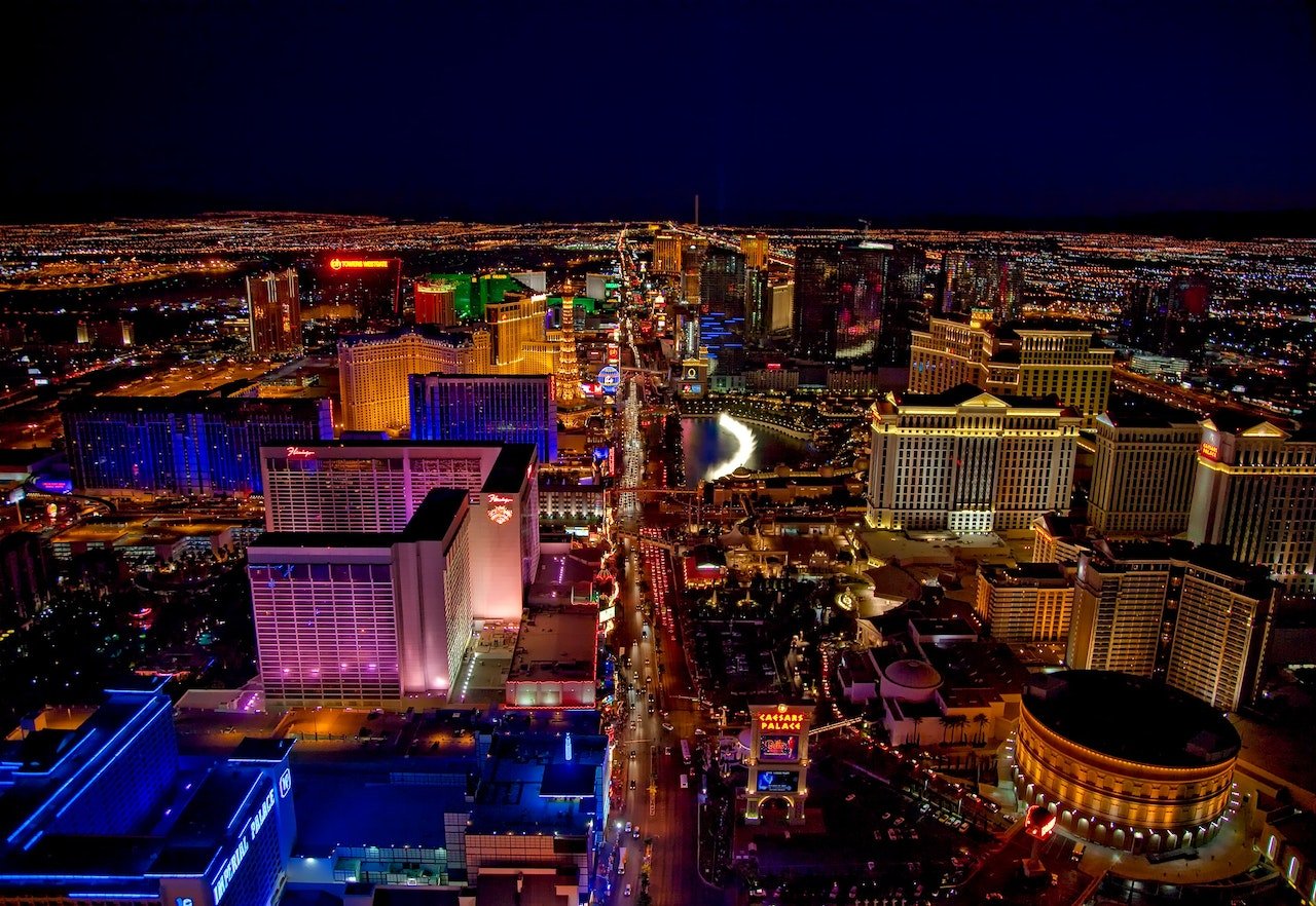 Las Vegas vanuit de lucht