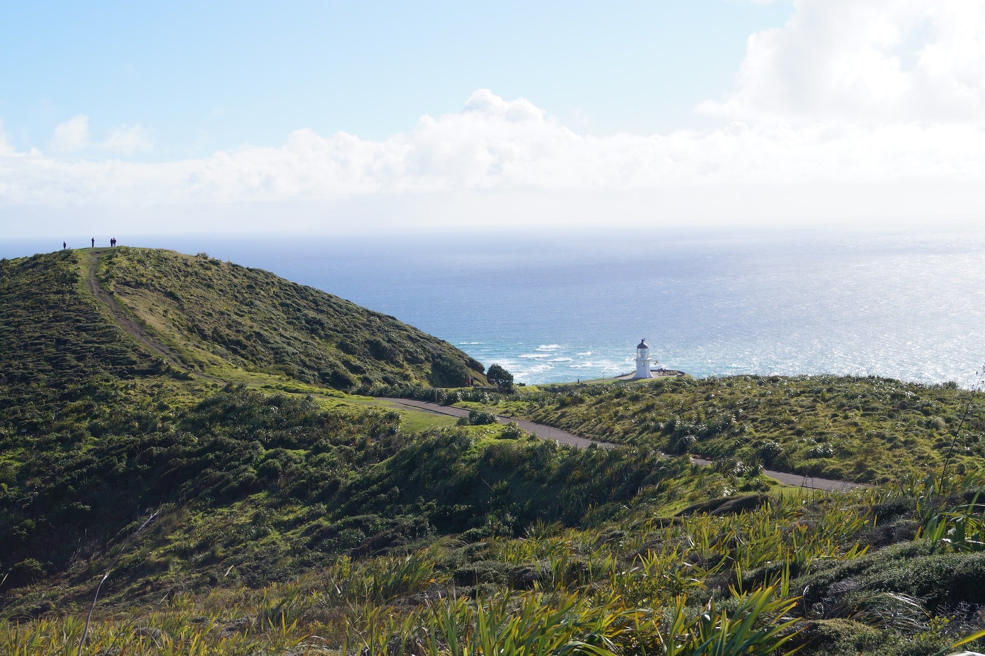 Cape Reinga met vuurtoren en uitzicht over de oceaan