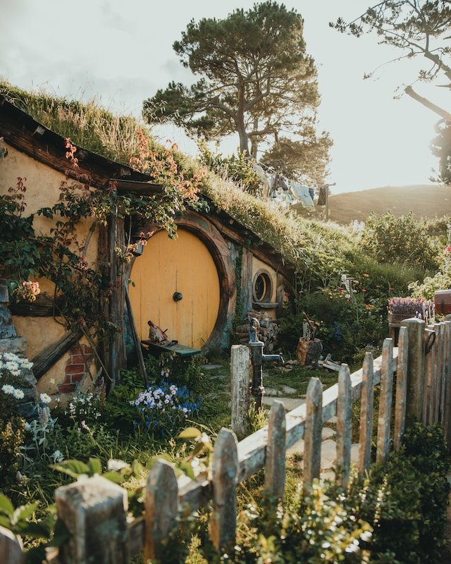 Huisje in Hobbiton, Nieuw-Zeeland