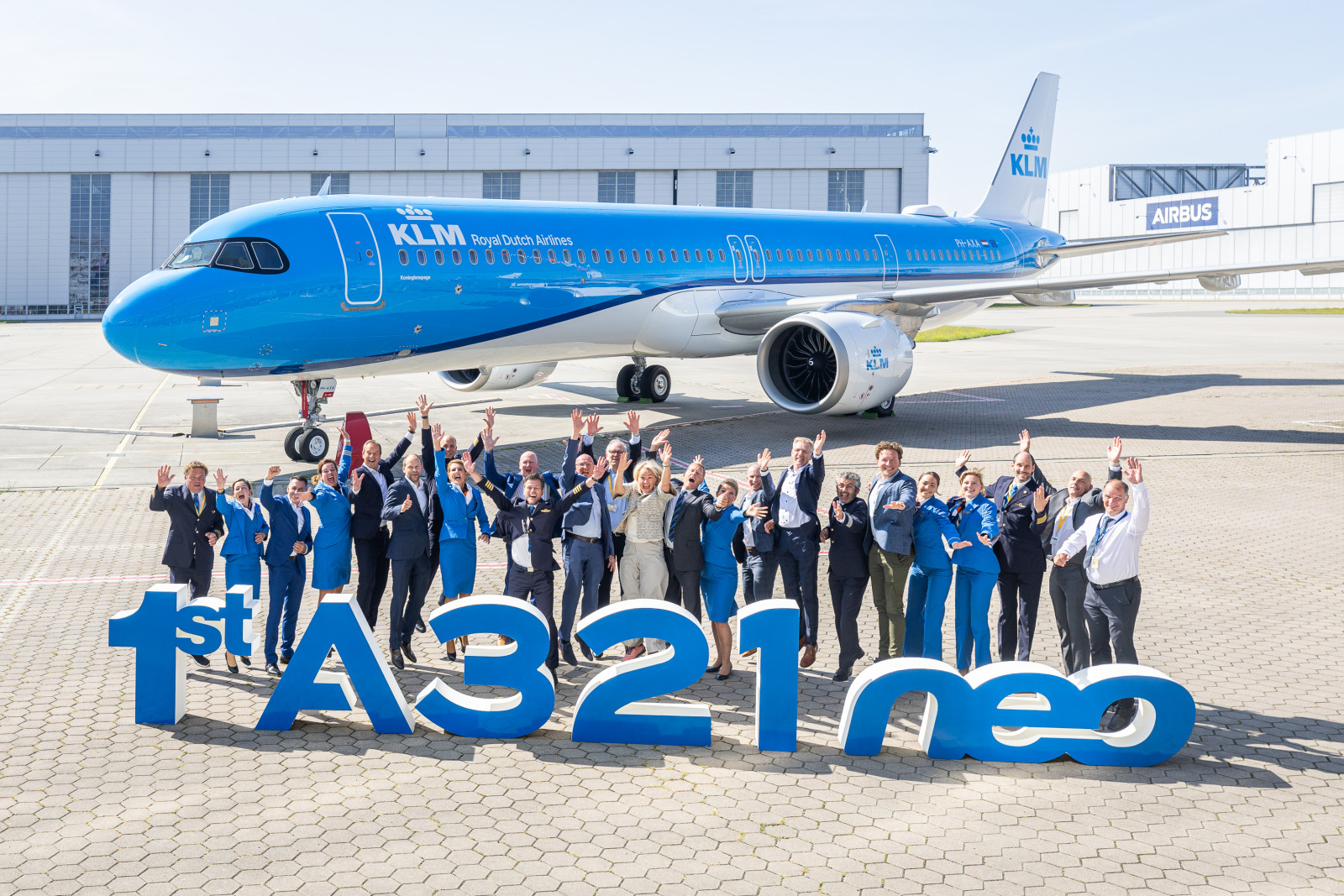 Het nieuwe A321neo vliegtuig van KLM