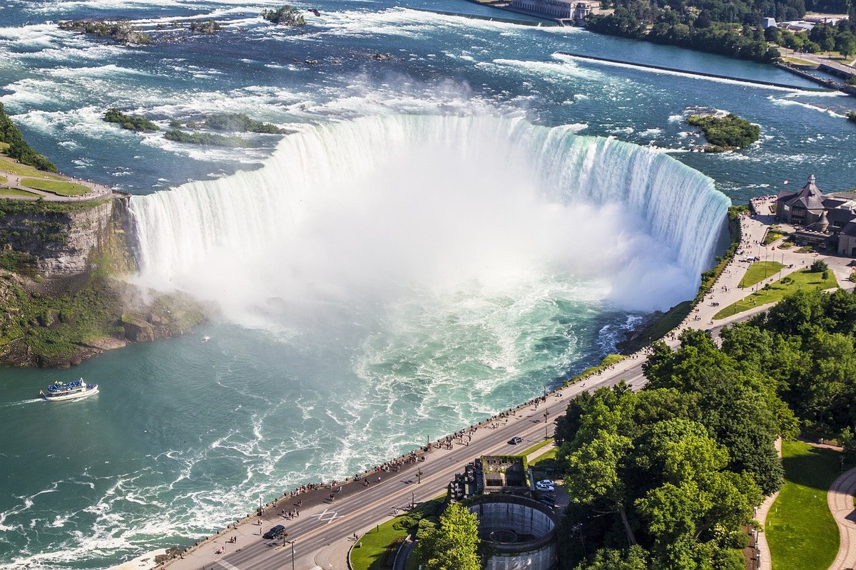 Niagara Falls in Canada vanuit de lucht