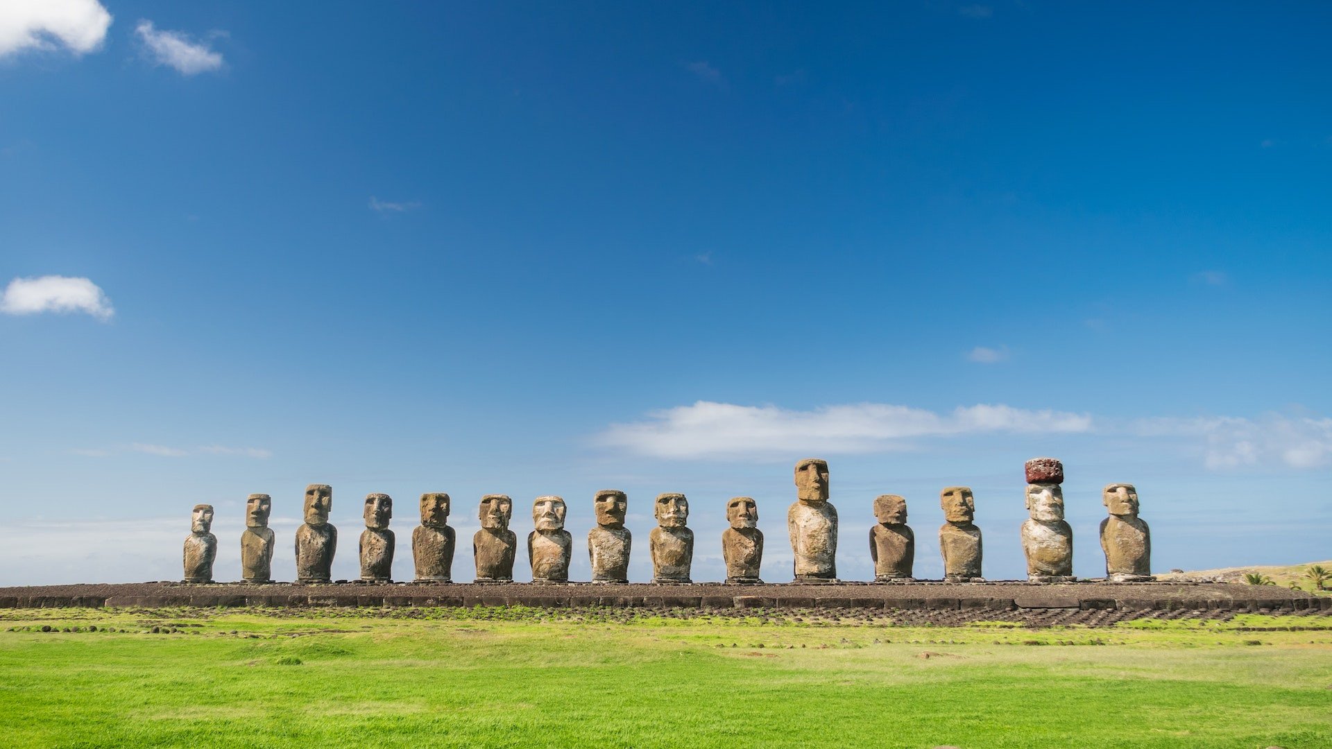 Moai beelden op Paaseiland