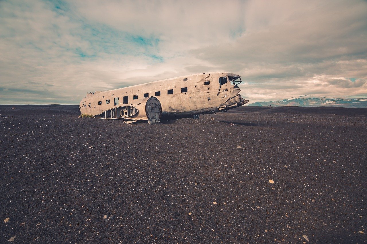 IJsland verlaten vliegtuig