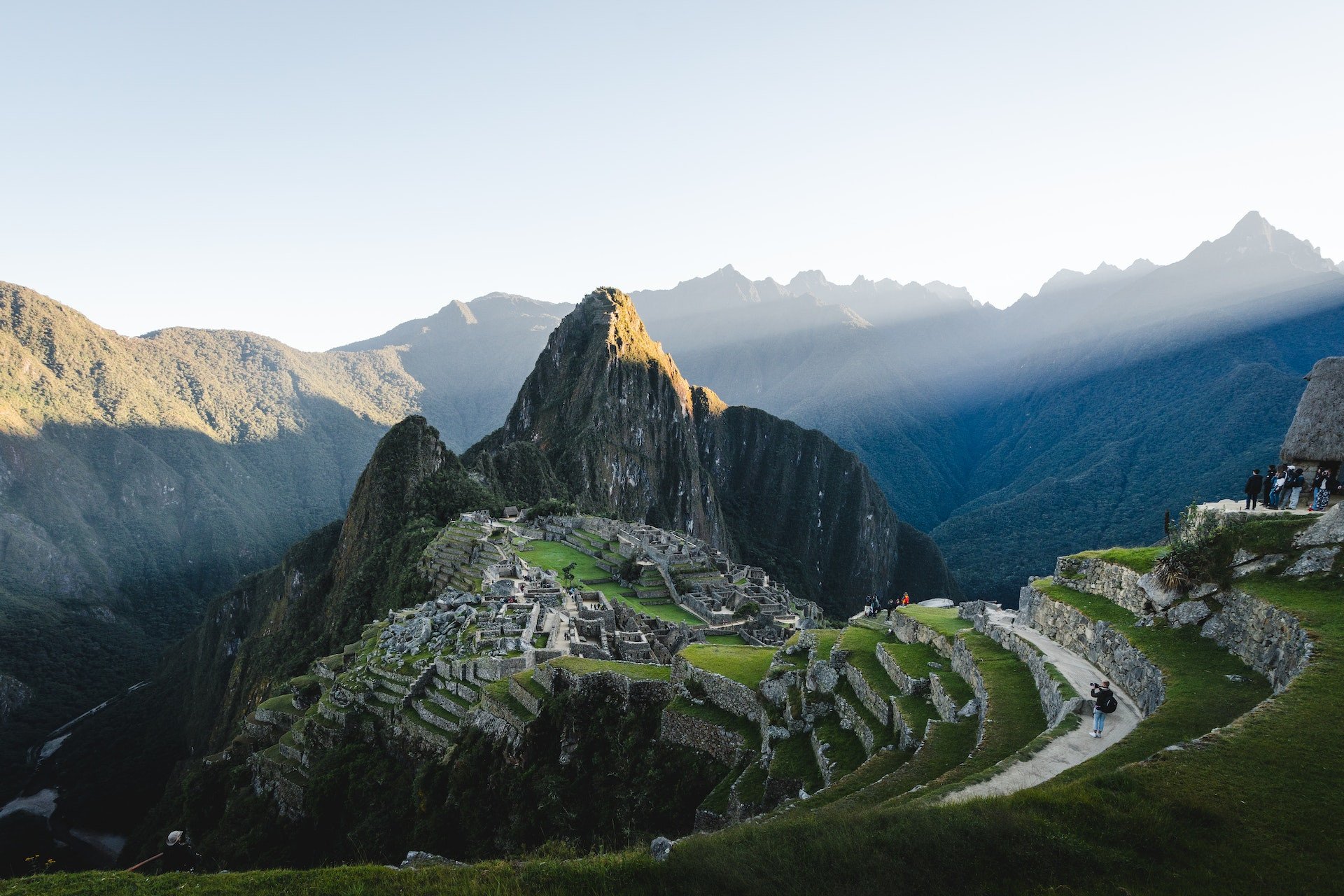 Uitzicht over Machu Picchu in Peru