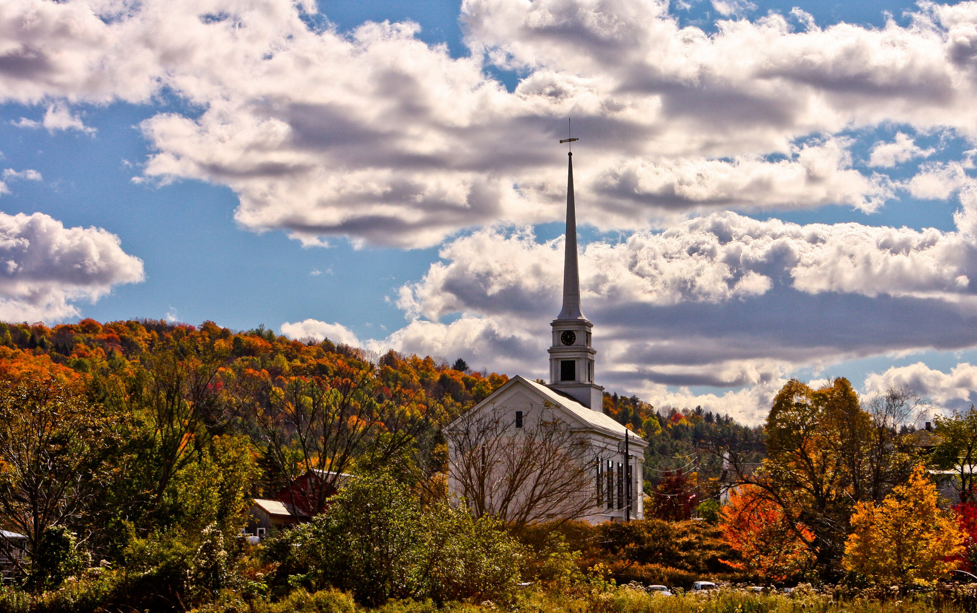Amerika kerk bomen New England