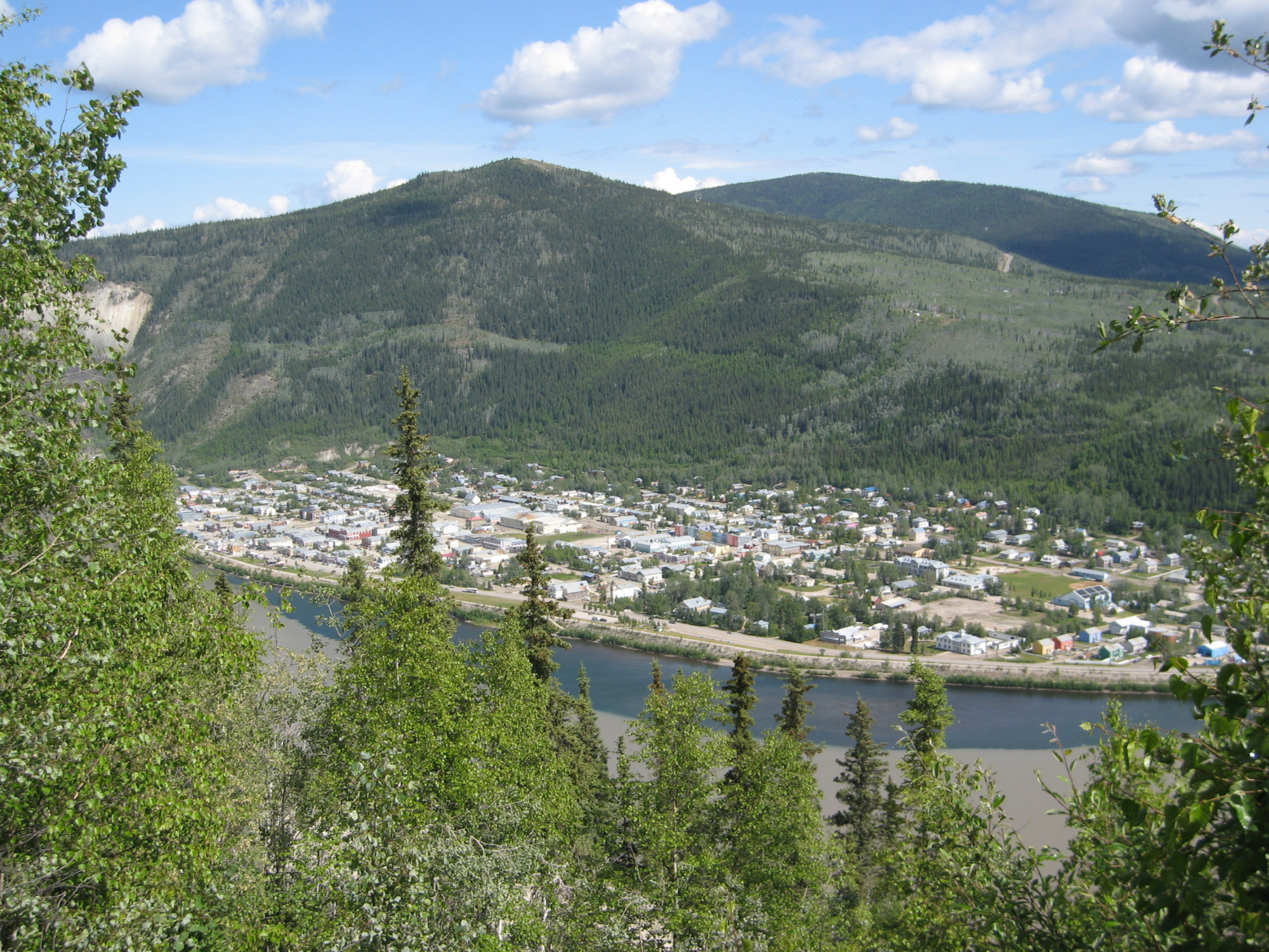 Canada Dawson City Yukon bergen stad water