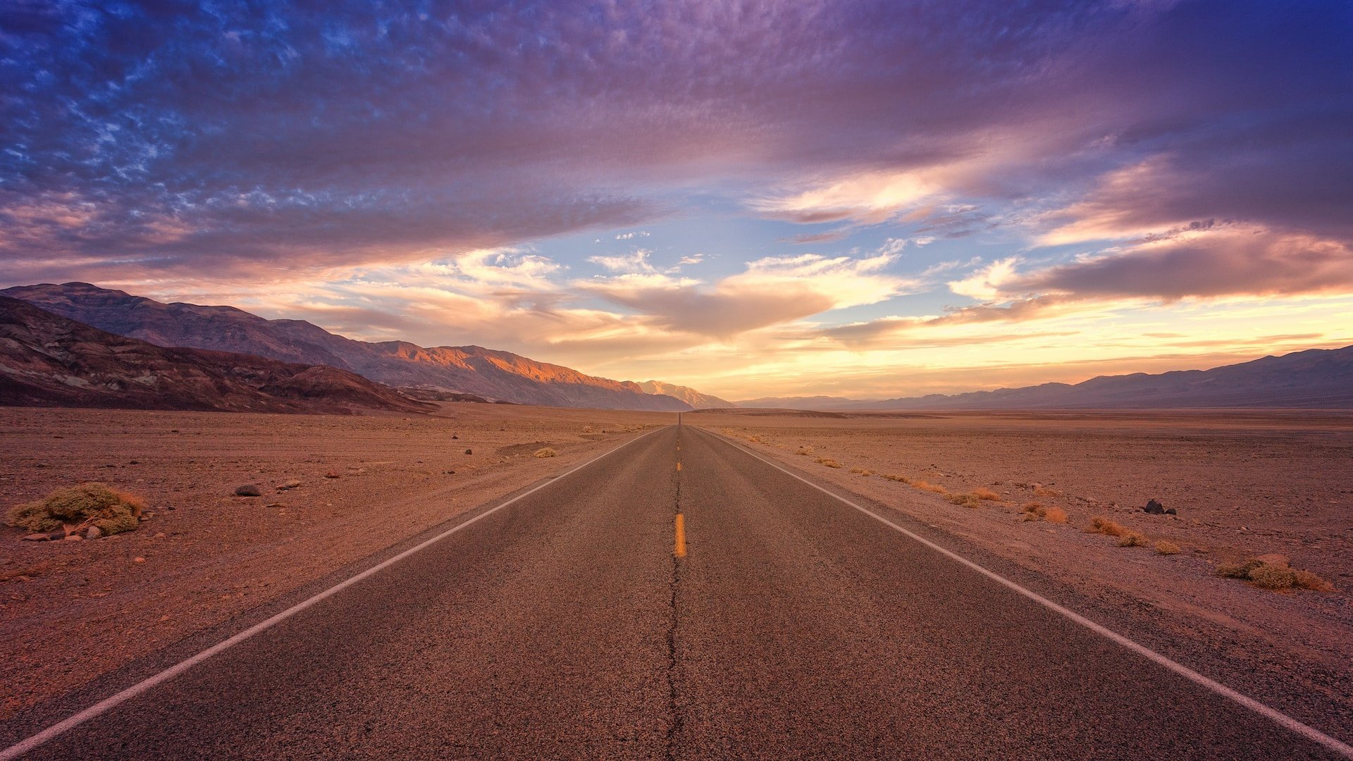 Autoweg in Death Valley, Verenigde Staten