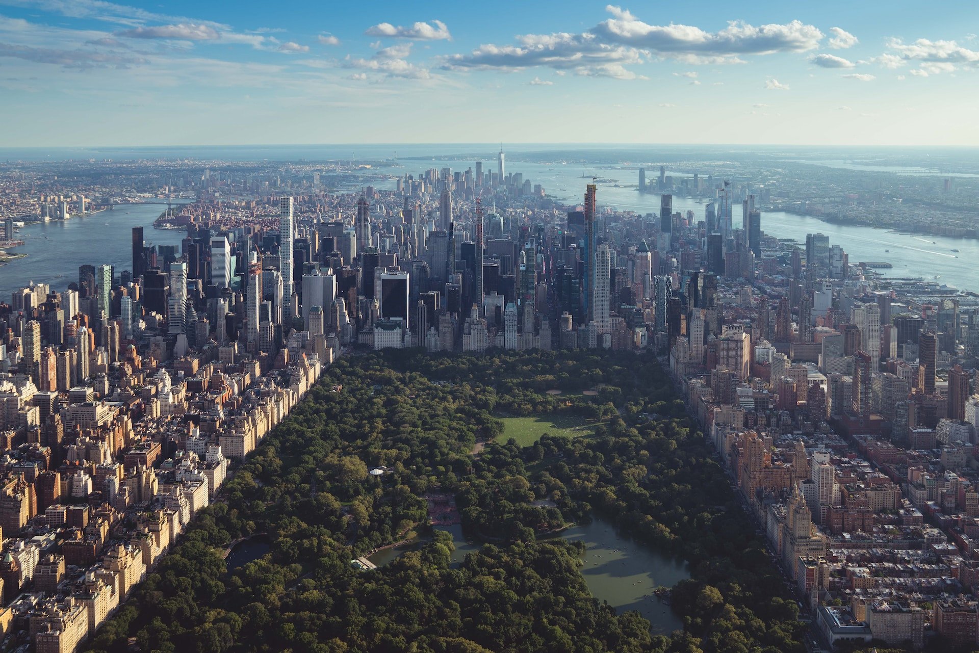Uitzicht New York met Central Park in het midden