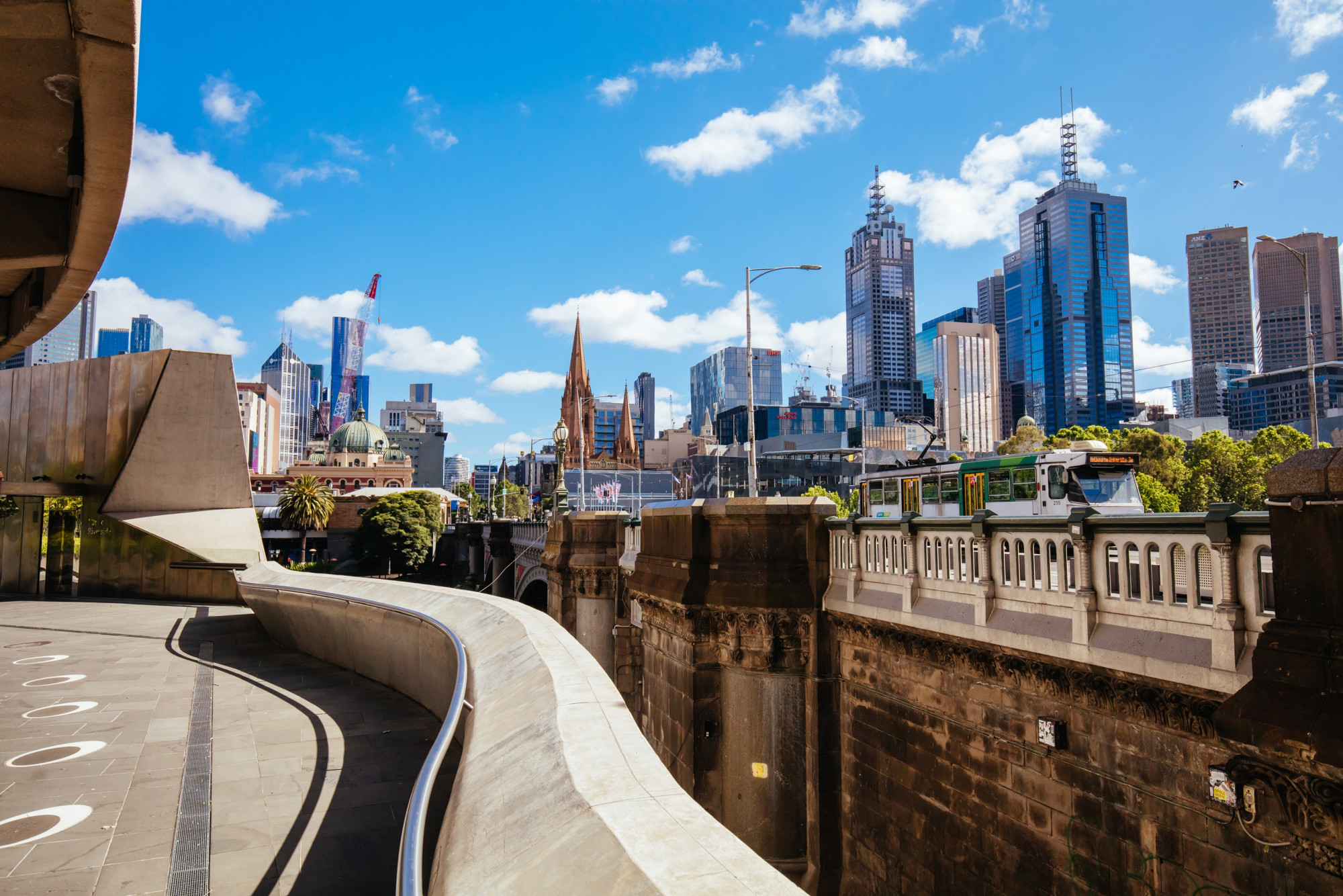 Uitzicht op Yarra river in Melbourne
