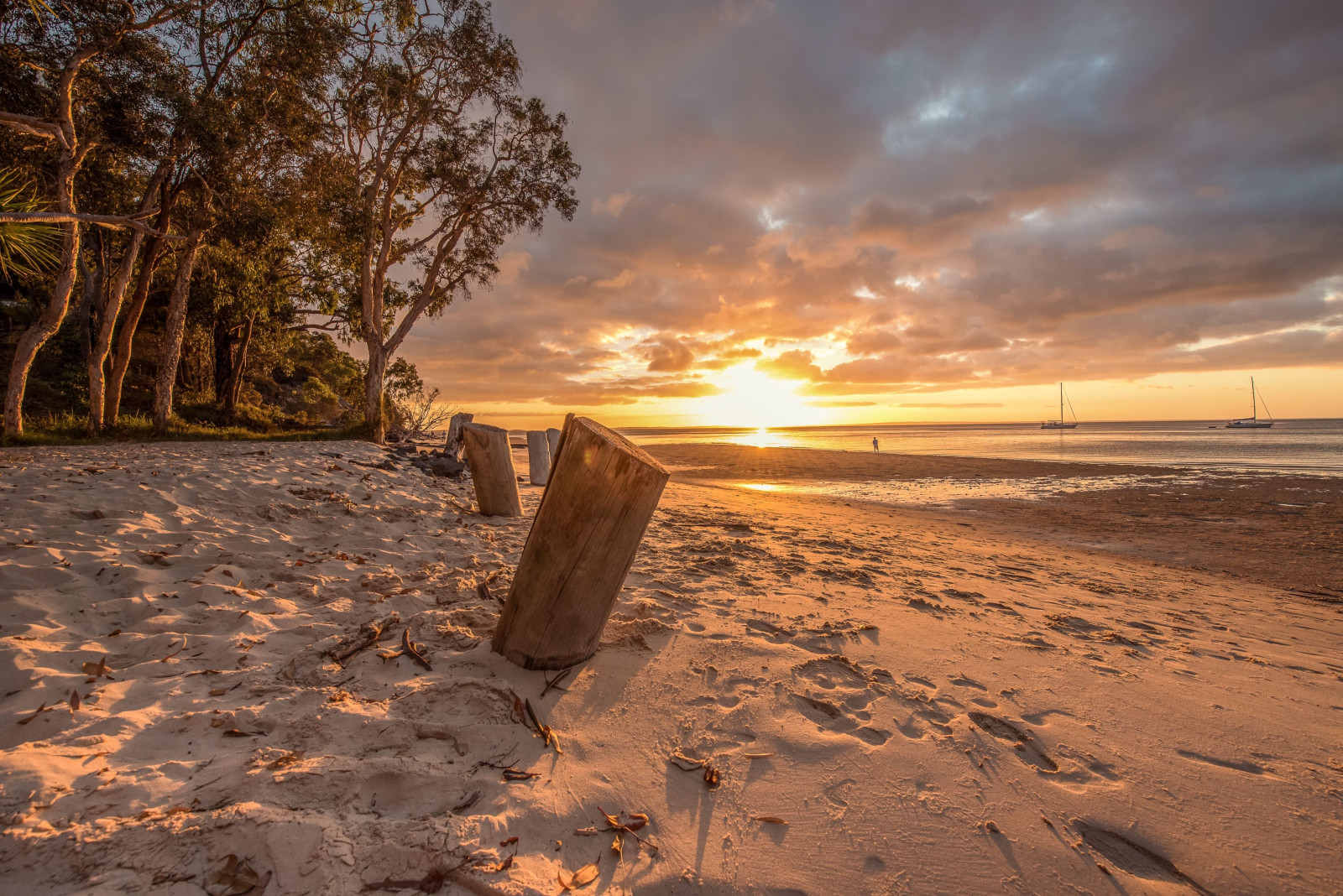 Australië Queensland Fraser Island sunset