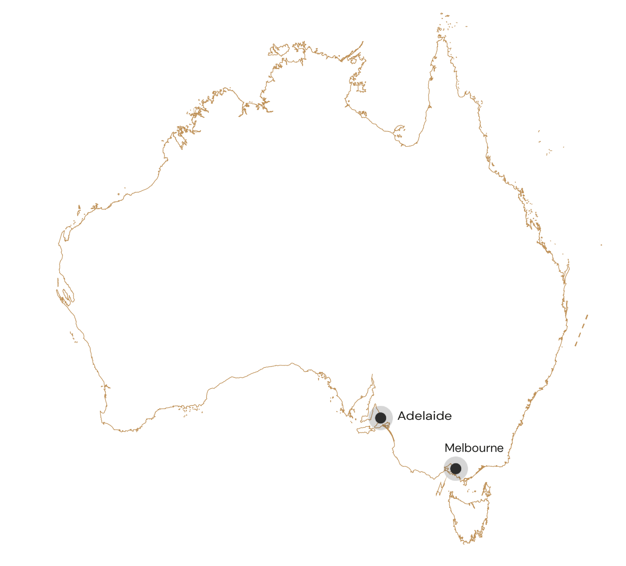 Route Camperreis van Melbourne naar Adelaide