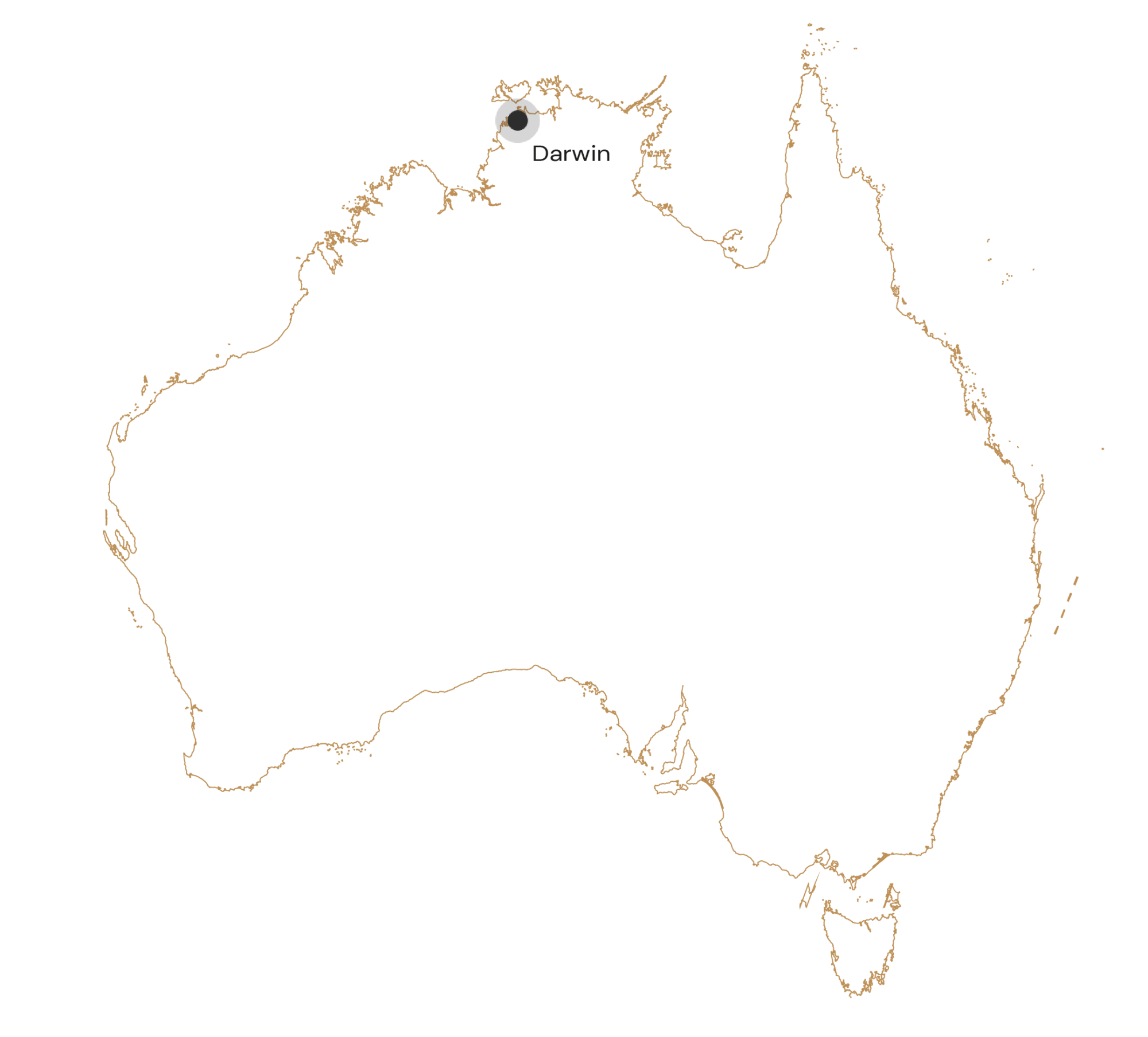 Route camperreis vanuit Darwin - Australië