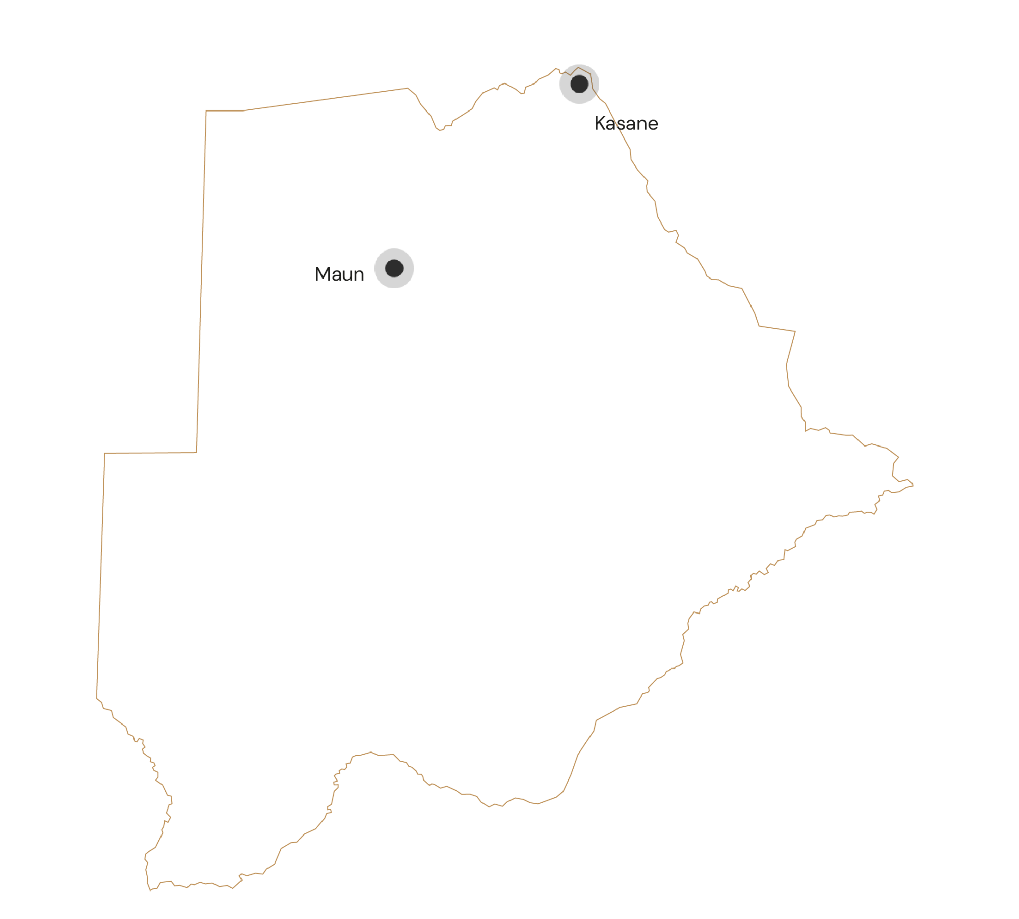 Route door Botswana