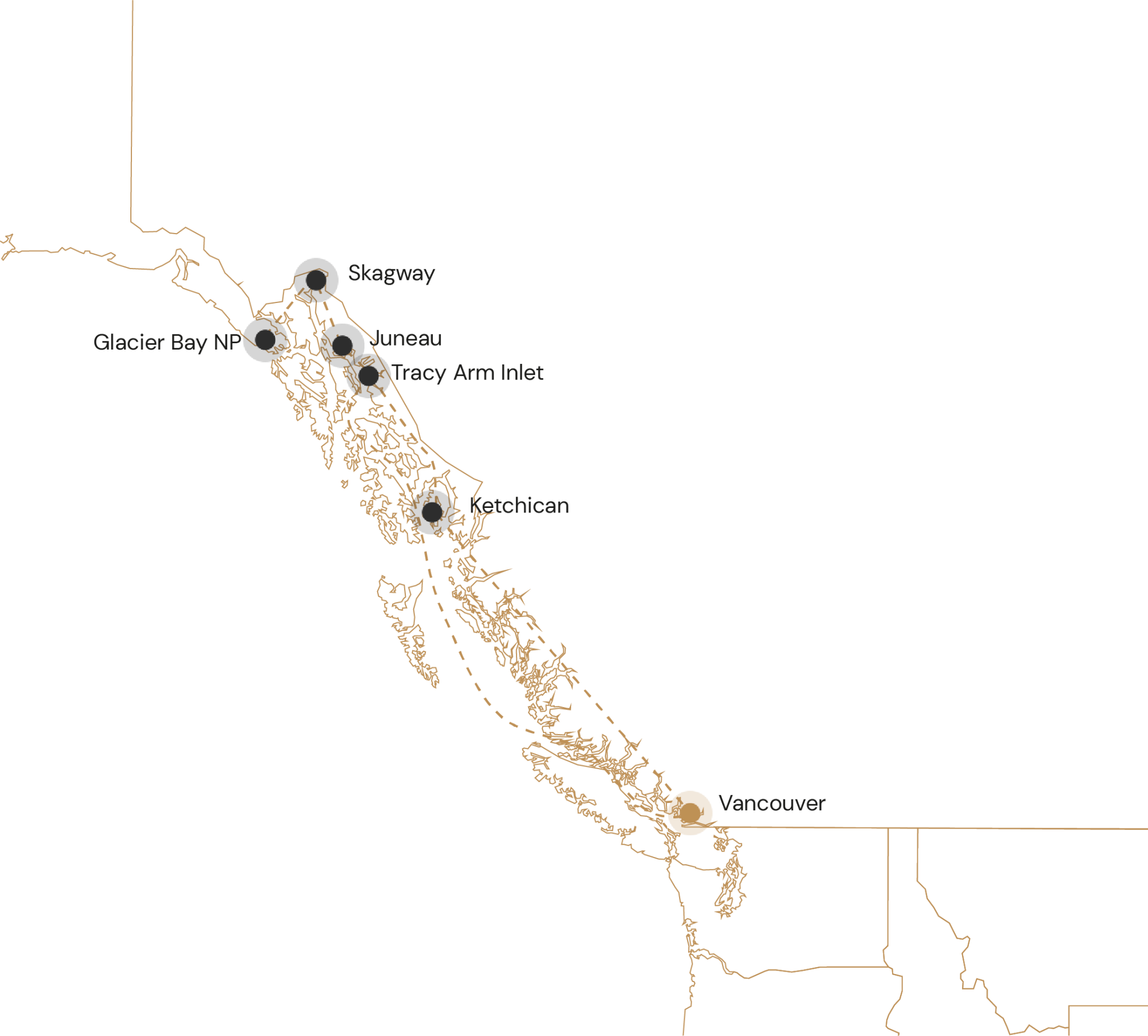Kaartje cruiseavontuur Canada en Alaska