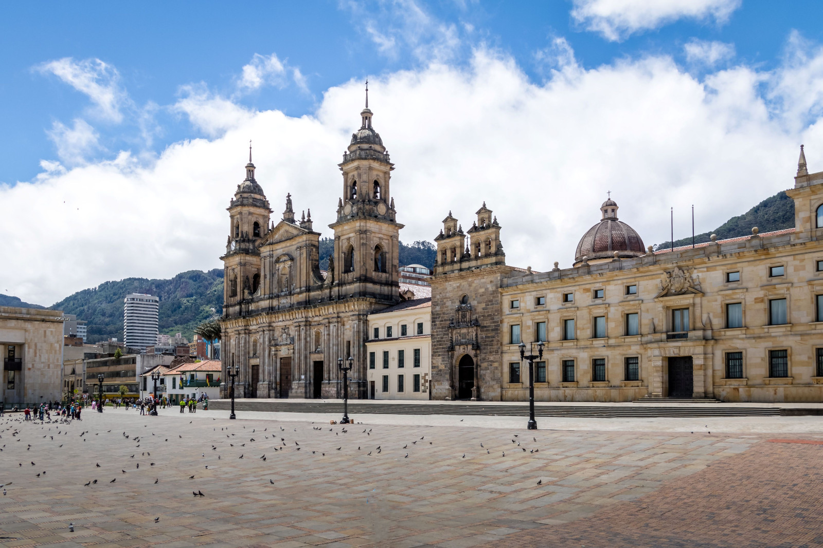 Colombia Bogotá plein Bolivar kathedraal