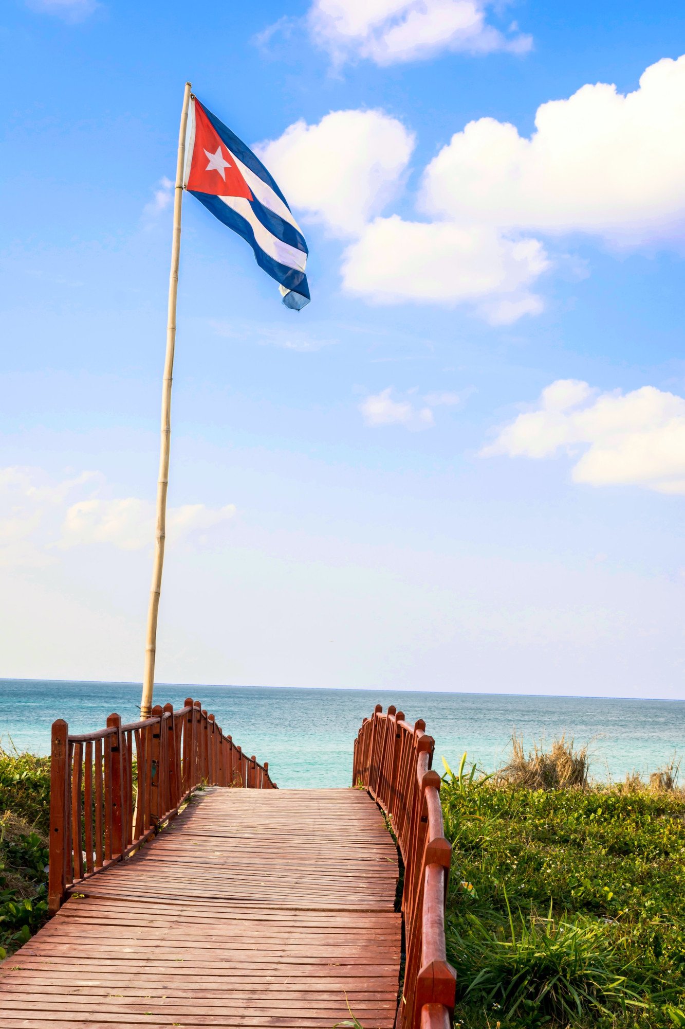 Cuba strand vlag zee vlonder
