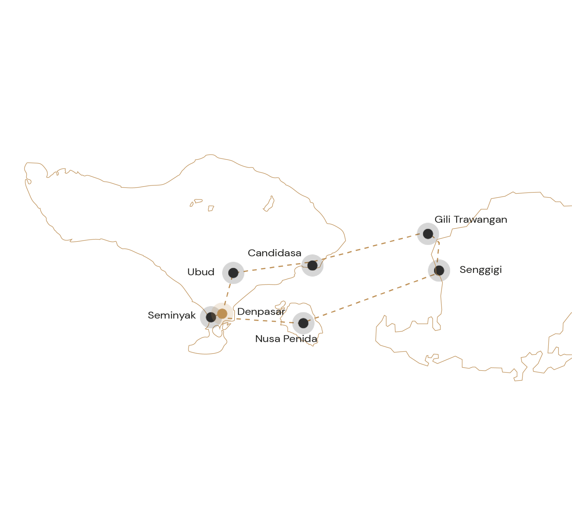 Route eilandenhoppen in Indonesie