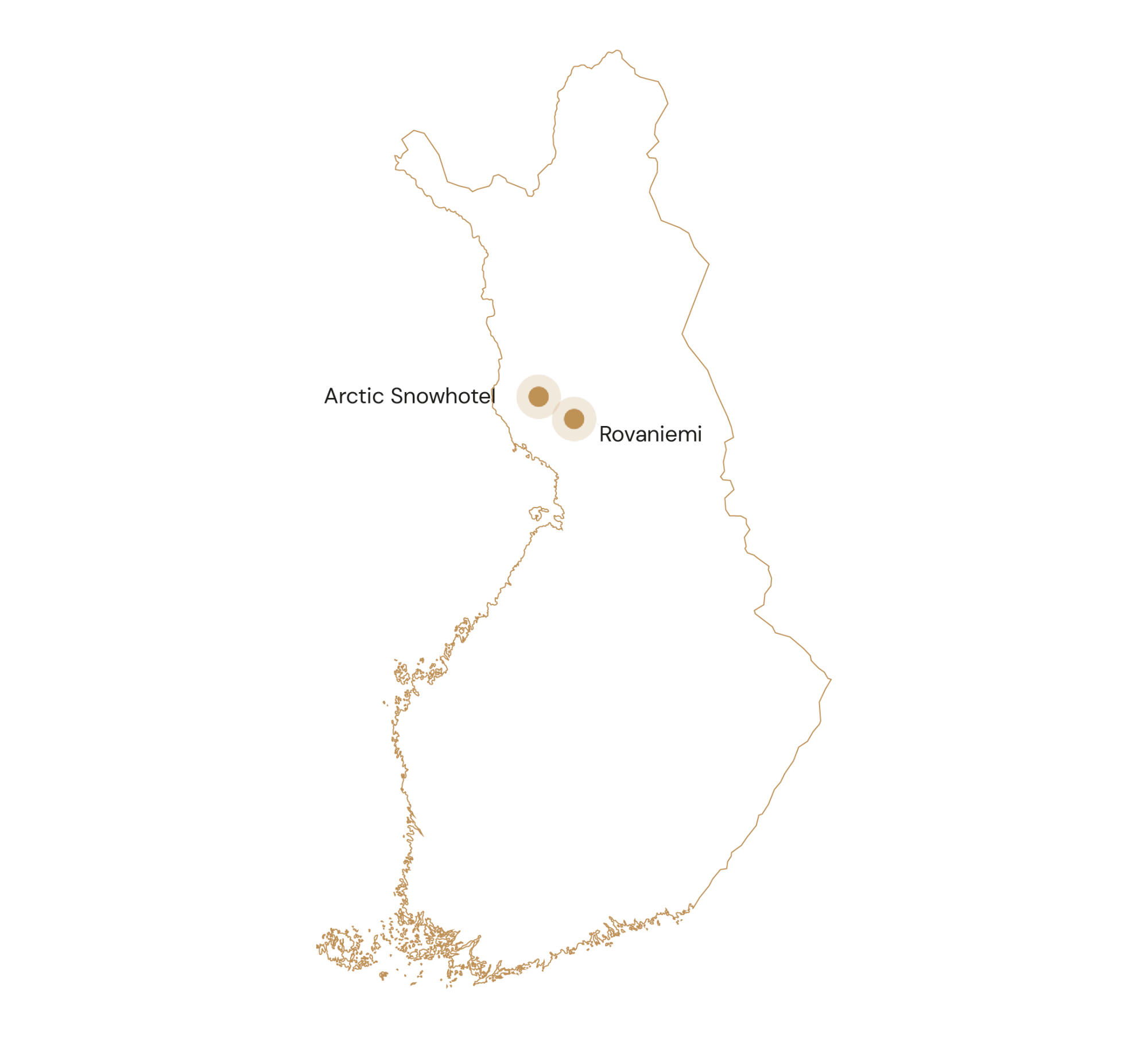 Route arctische uitzichten in Fins Lapland