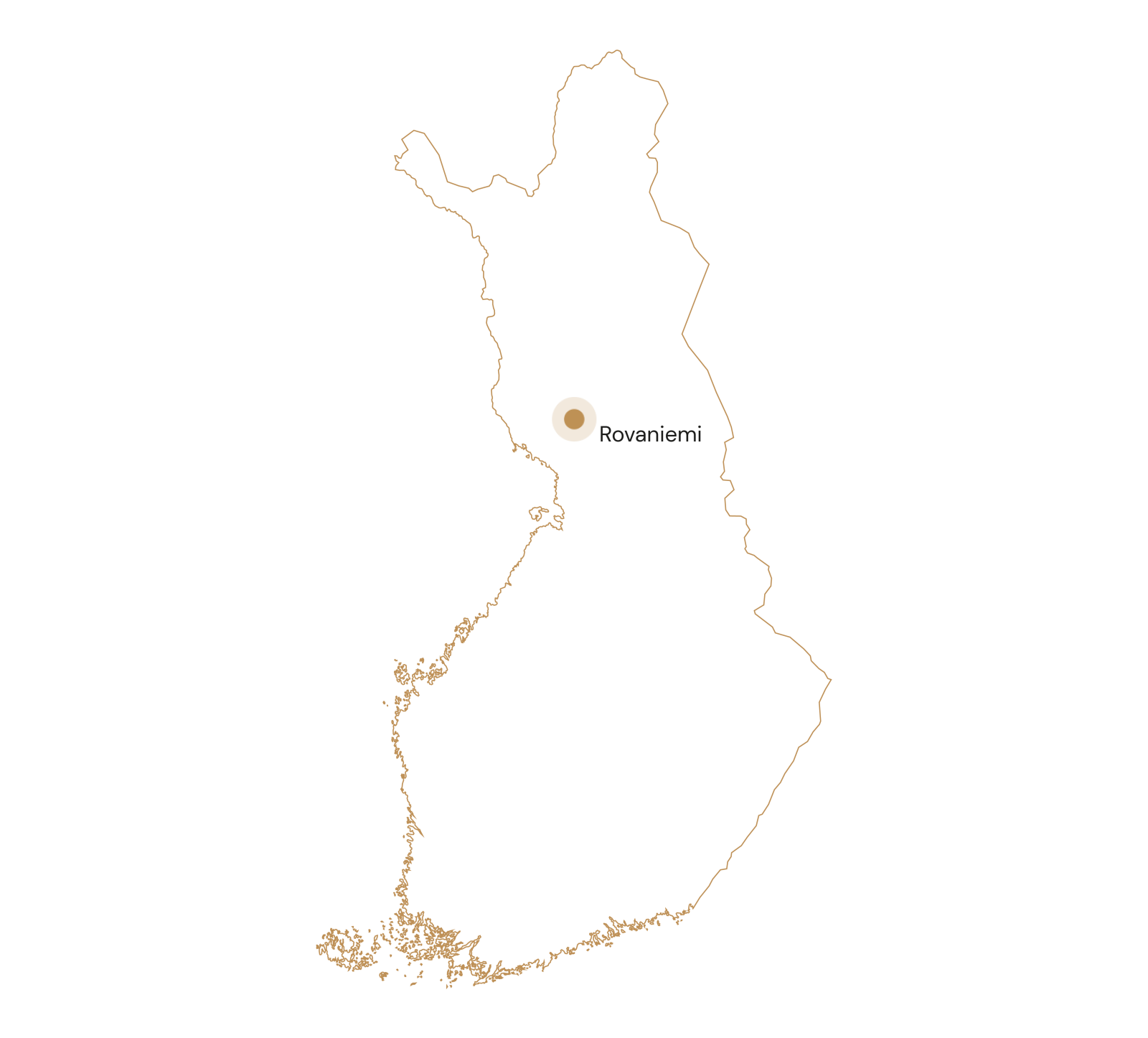 Kaart Fins Lapland Rovaniemi