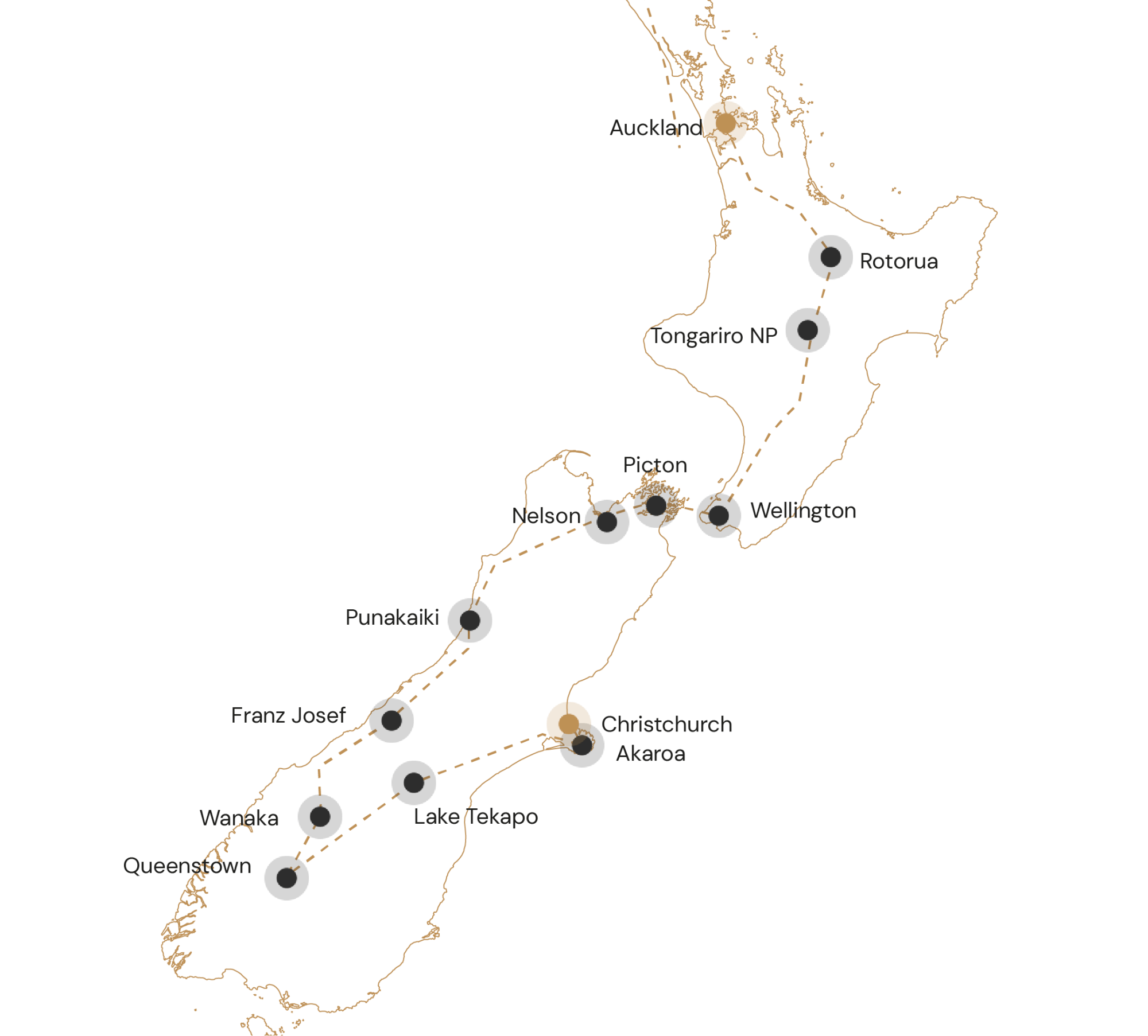 Kaart Nieuw-Zeeland Onthaasten