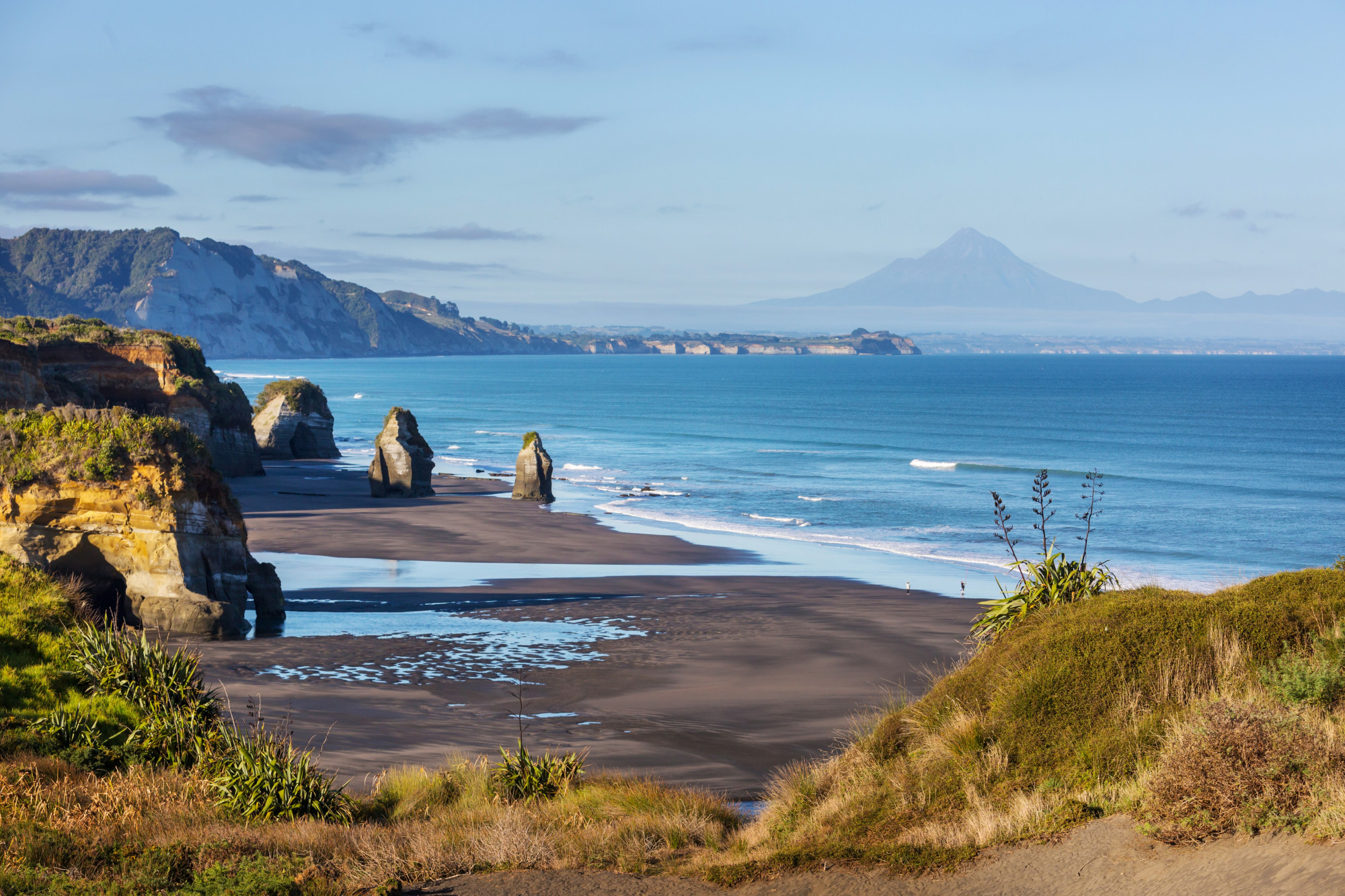 Nieuw-Zeeland zee bergen kustlijn