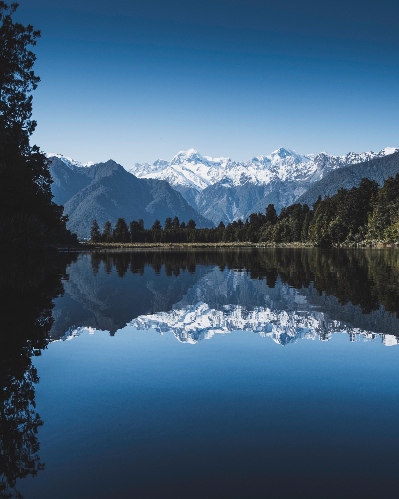 Lake Matheson in Nieuw-Zeeland