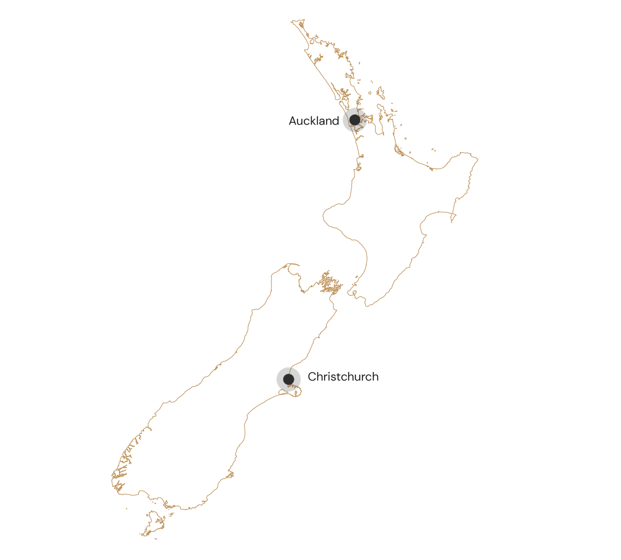 Route camperreis vanuit Christchurch