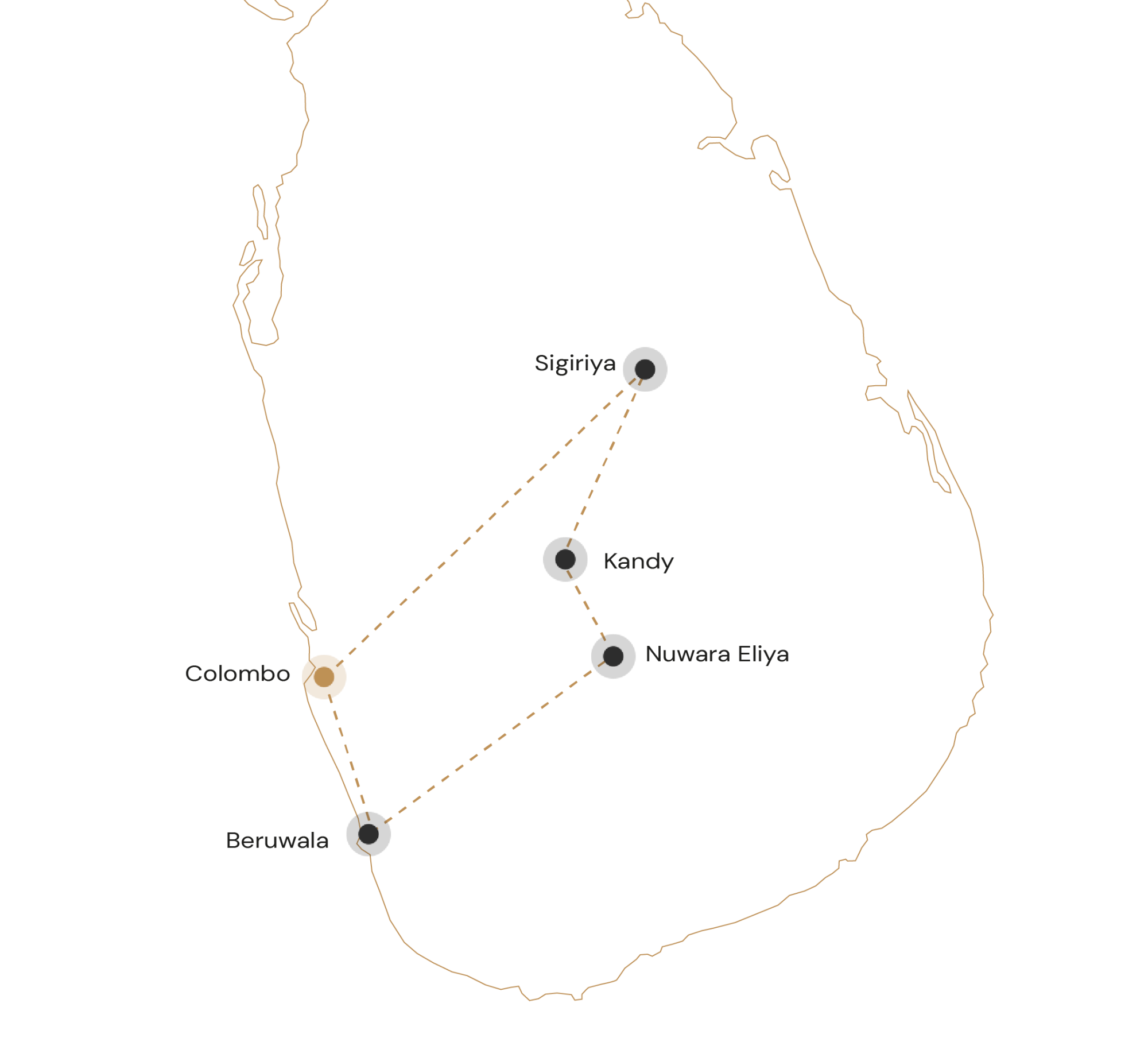 Route impressies van Sri lanka