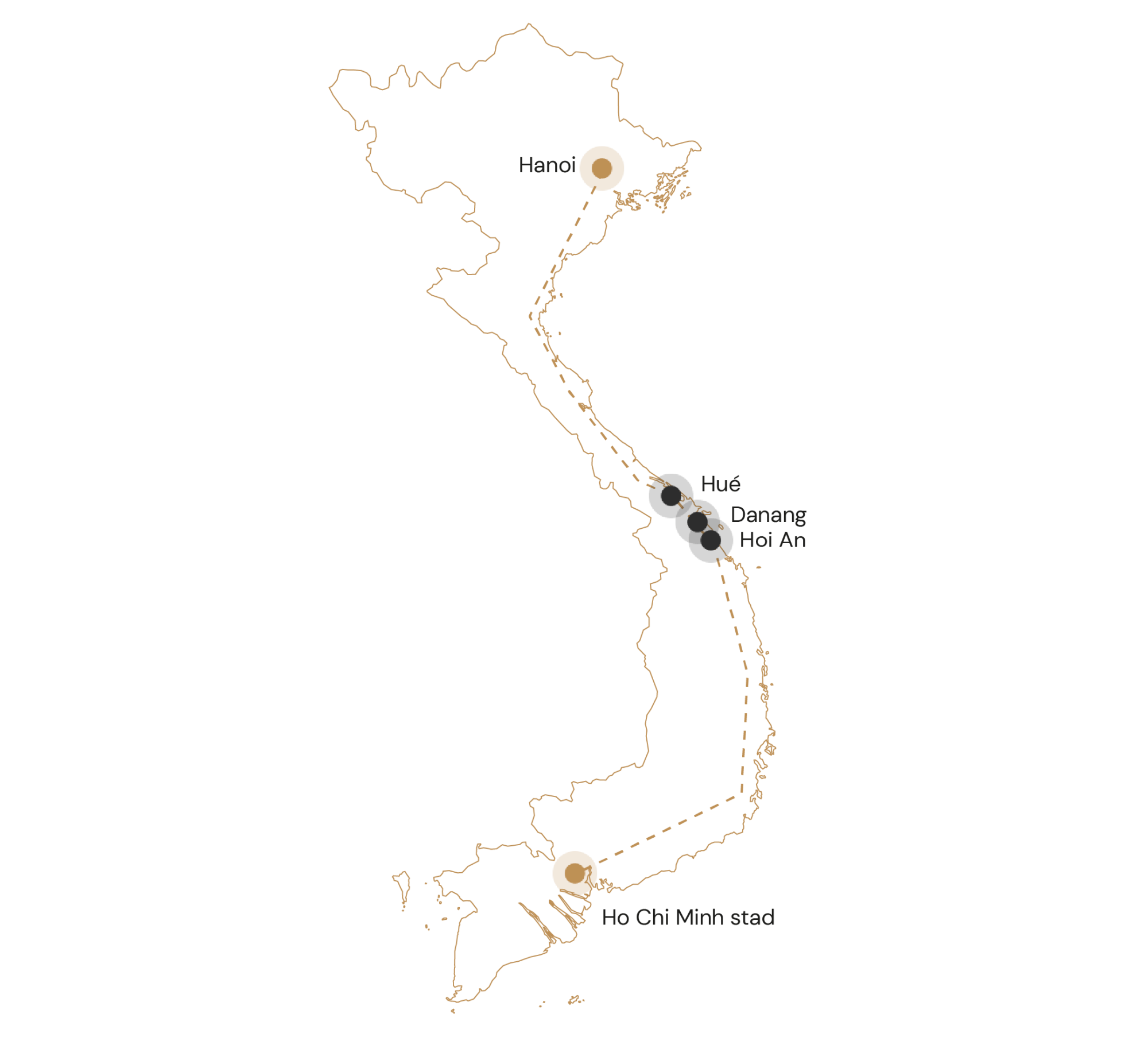 Route Impressies van Vietnam