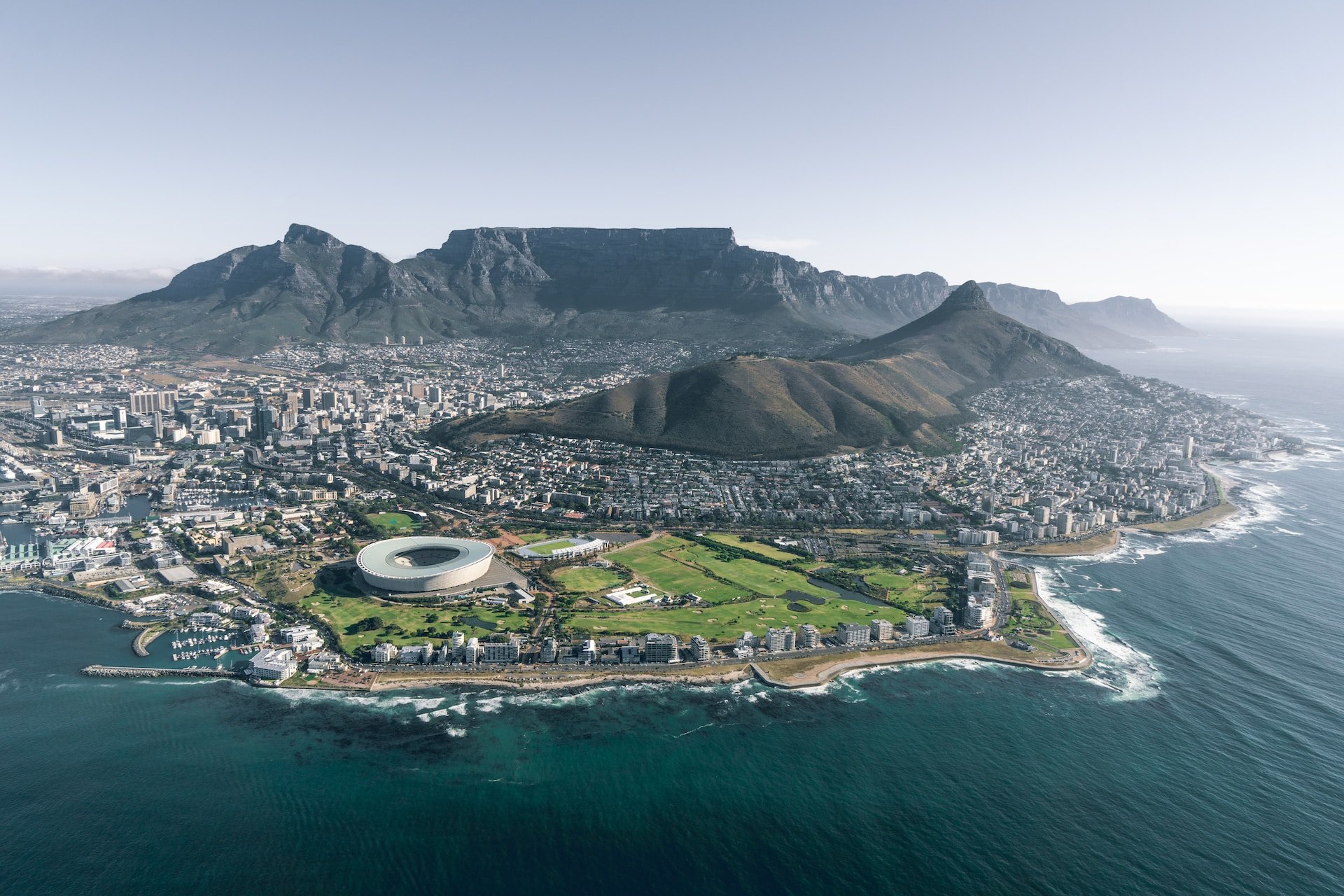 Kaapstad vanuit de lucht.