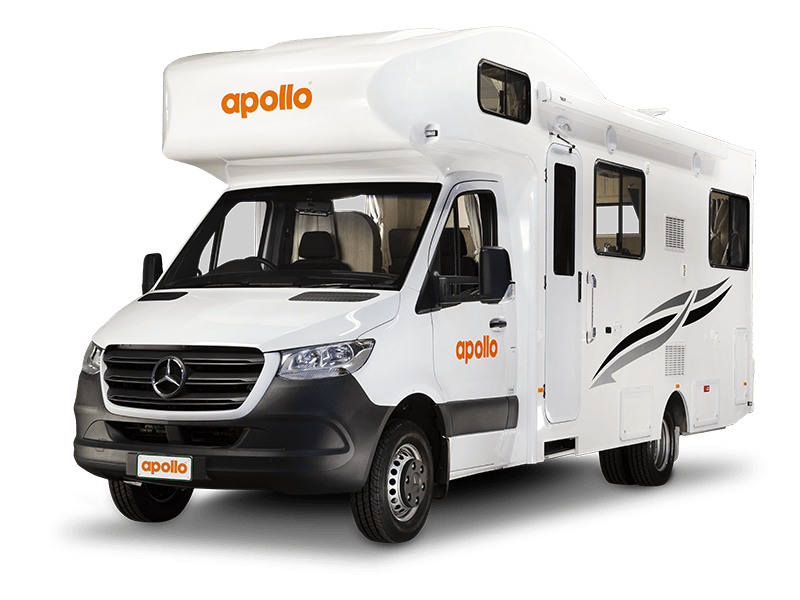 Buitenkant van Apollo NZ Euro Deluxe 6 Berth camper