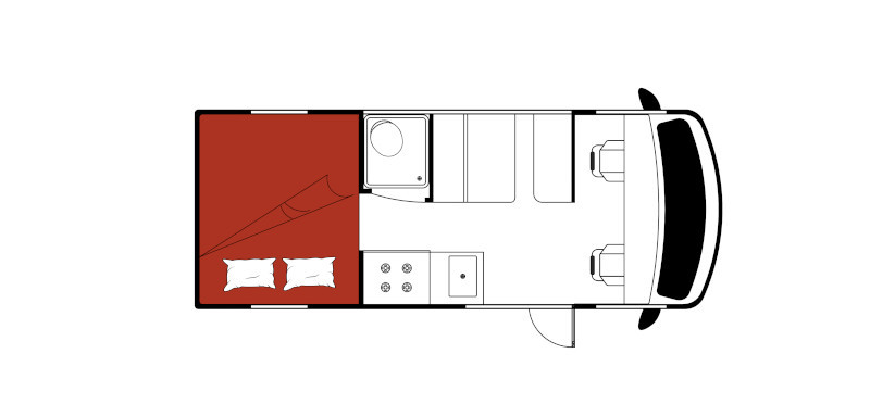 El Monte USA Class B 20-22 ft. plattegrond dag