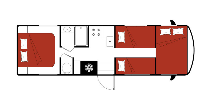 El Monte USA Class C Large plattegrond nacht